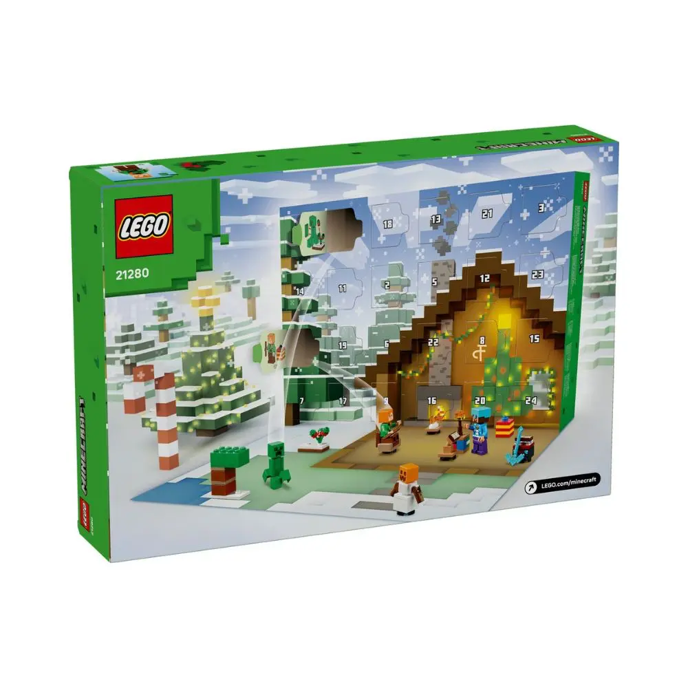 Lego Minecraft adventskalender 2025 - achterkant doos