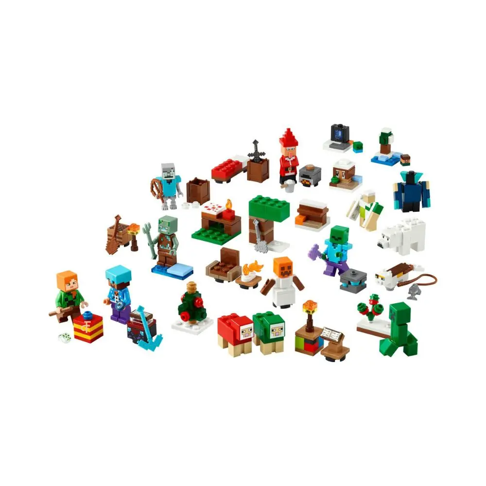 Lego Minecraft adventskalender 2025 inhoud