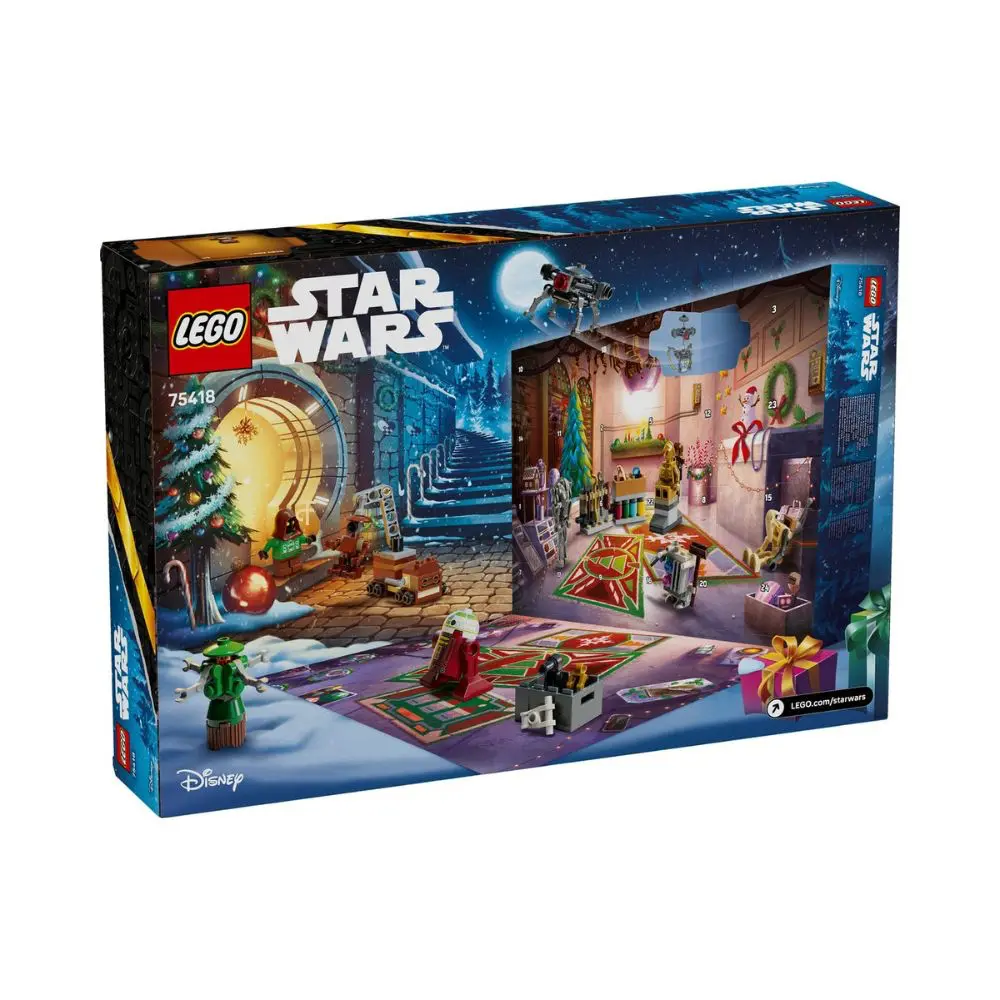 Lego Star Wars adventskalender 2025 - achterkant doos