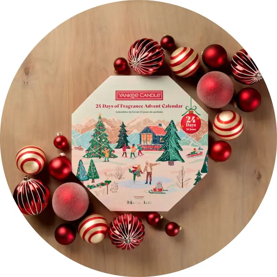 Yankee Candle adventskalender 2025 design impressie