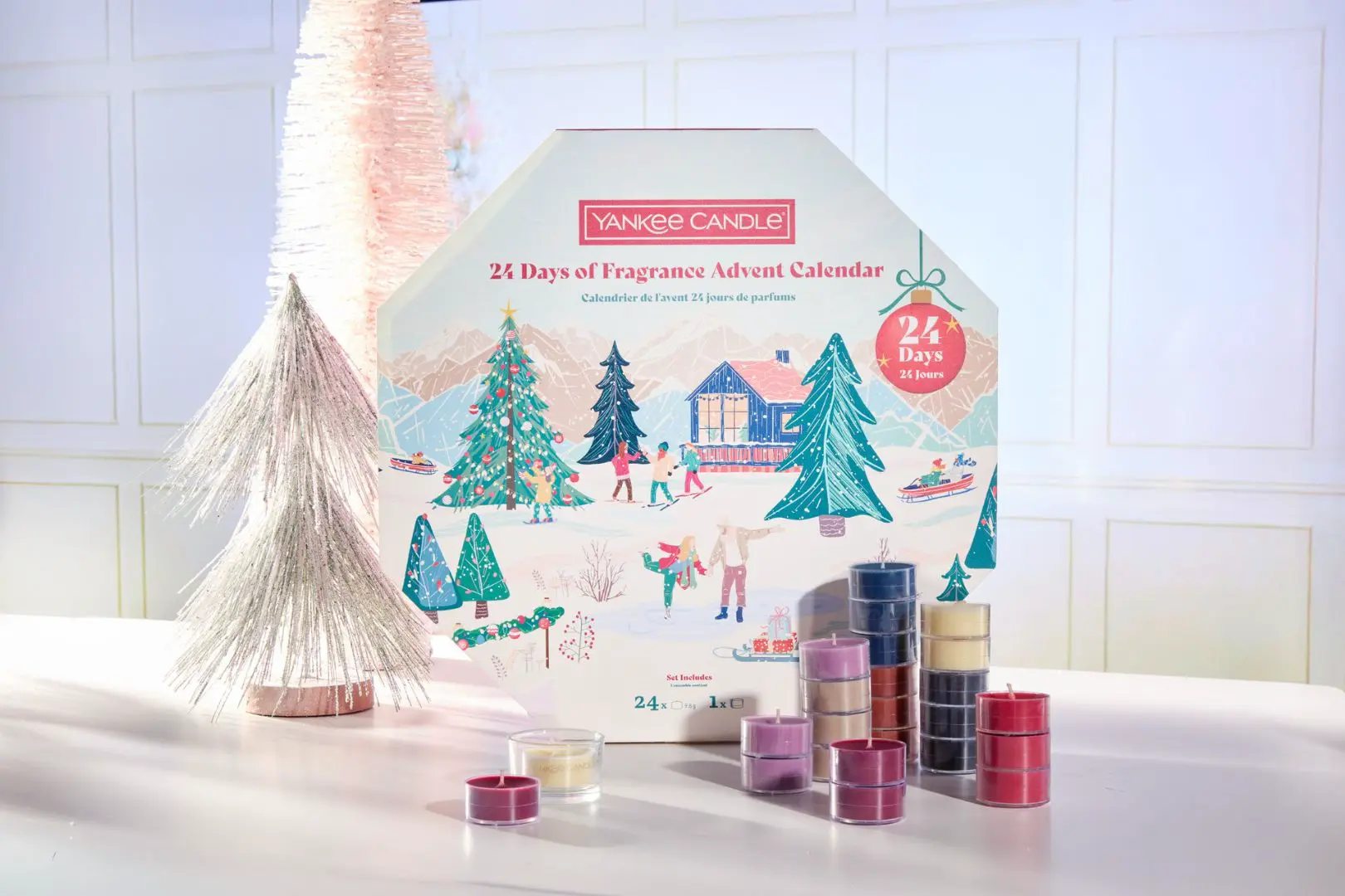 Yankee Candle adventskalender 2025 krans geurkaarsen