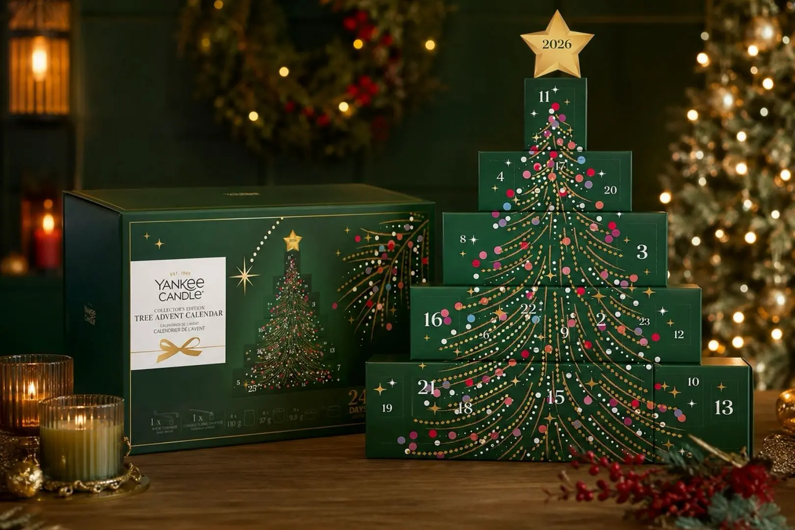 Yankee candle adventskalender 2026 - kerstboom